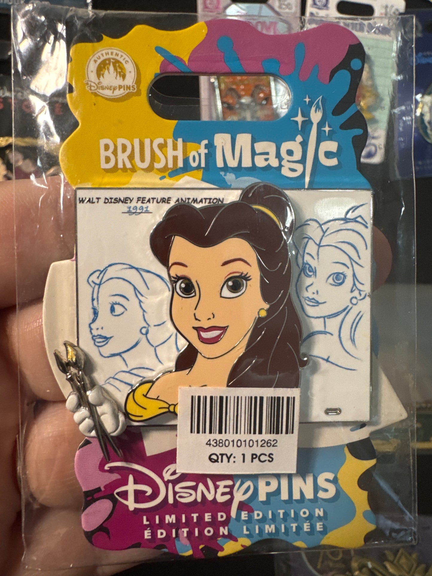 Brush of Magic Belle LE 3750 Disney Pin