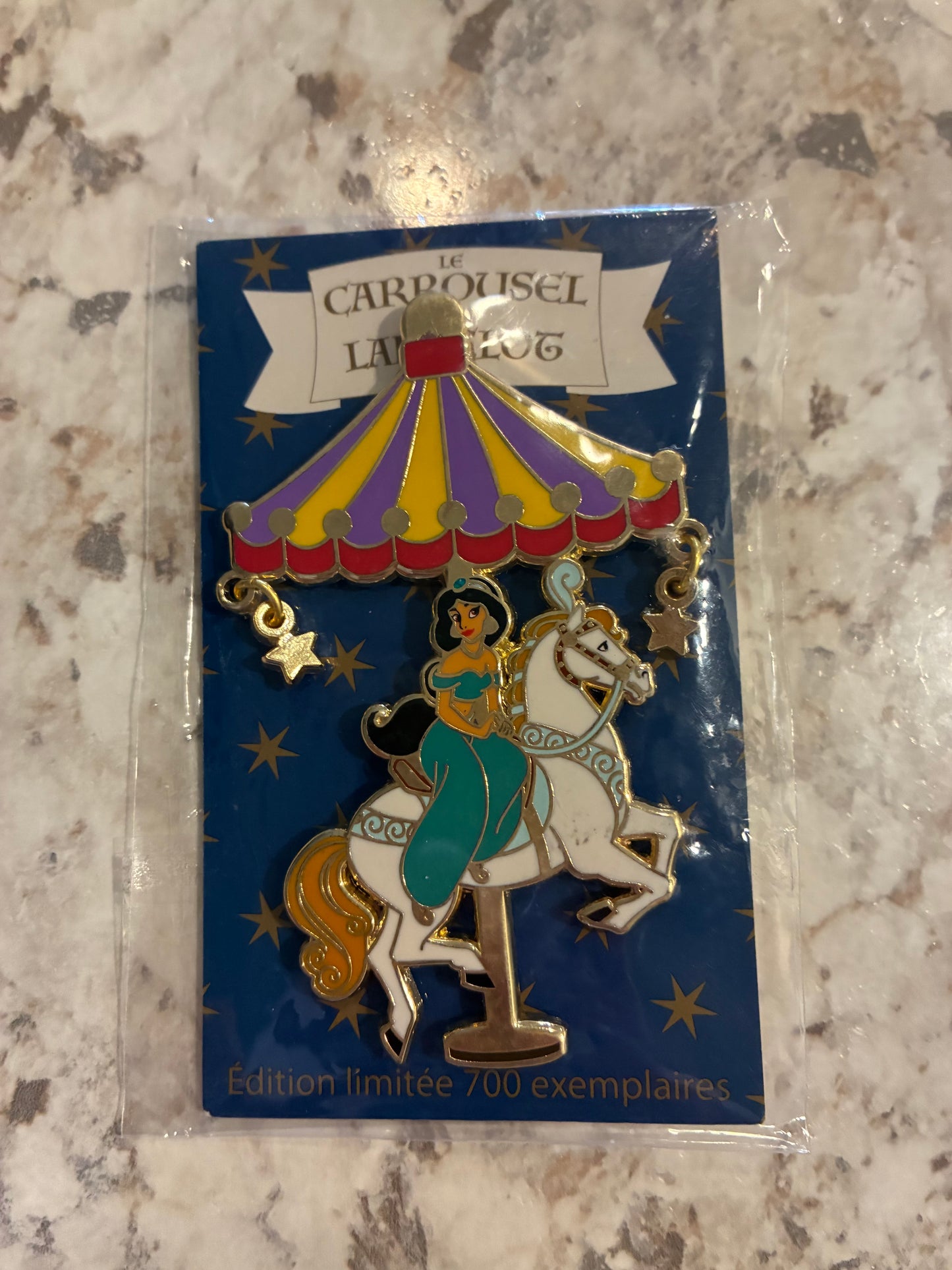 Disneyland Paris Jasmine Princess Carousel Pin DLP LE 700 Disney Pin