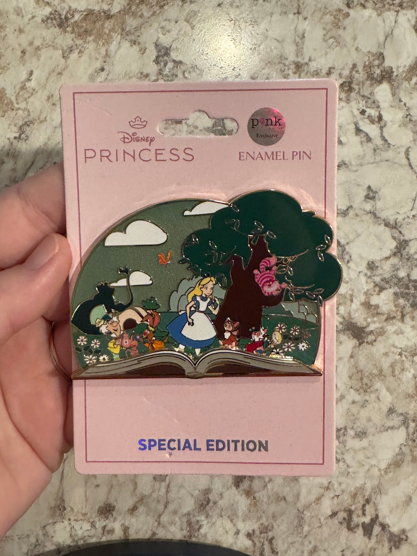 Alice in Wonderland Storybook Pink a la Mode Disney Pin LE 300