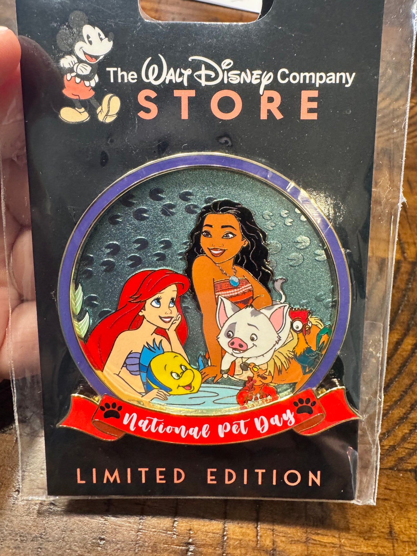 DEC National Pet Day Ariel Moana Disney Pin