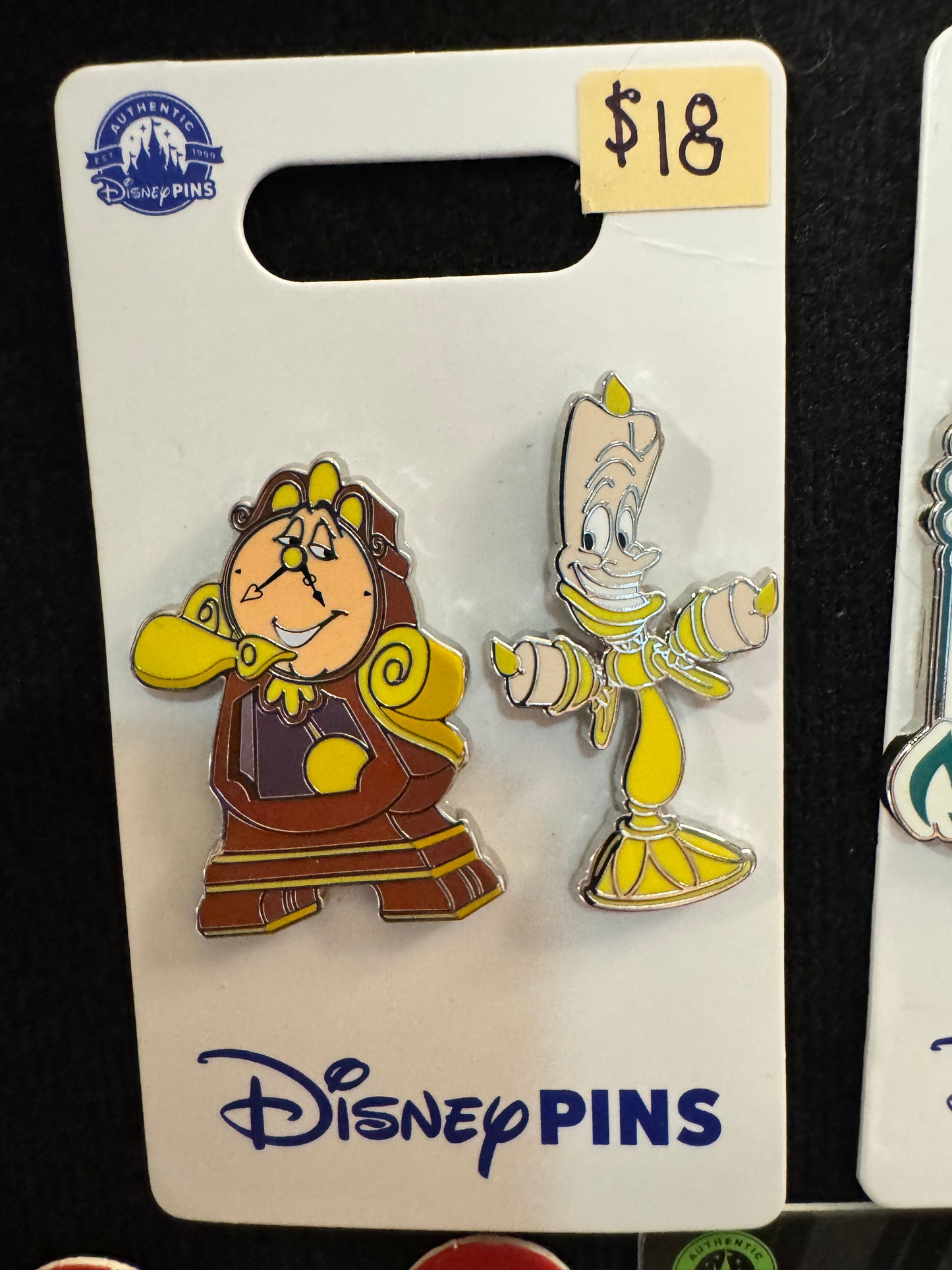 Cogsworth and Lumiere Disney Parks Pin OE