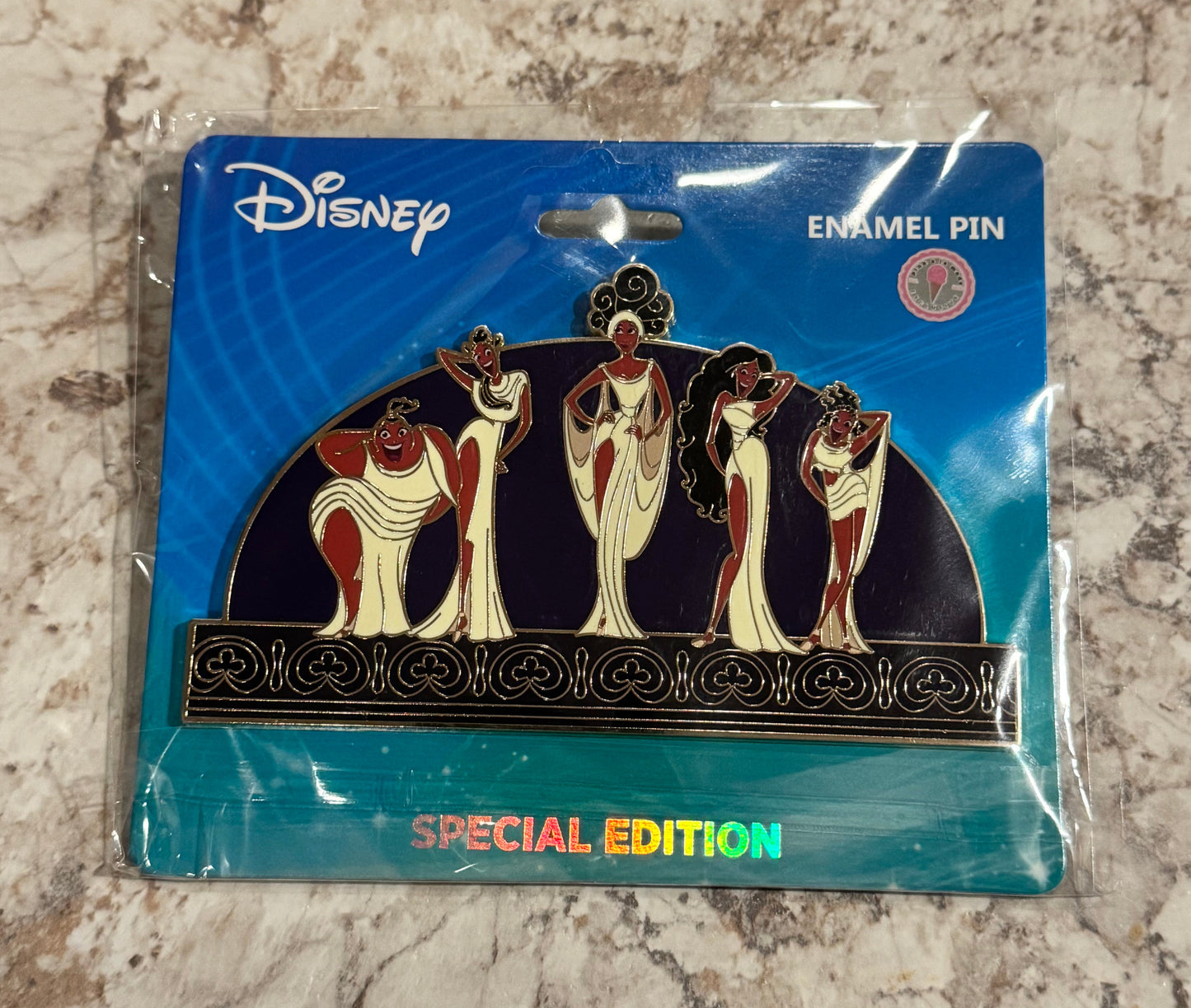 The Muses Hercules Jumbo Pink a la mode PALM LE 100 Disney Pin