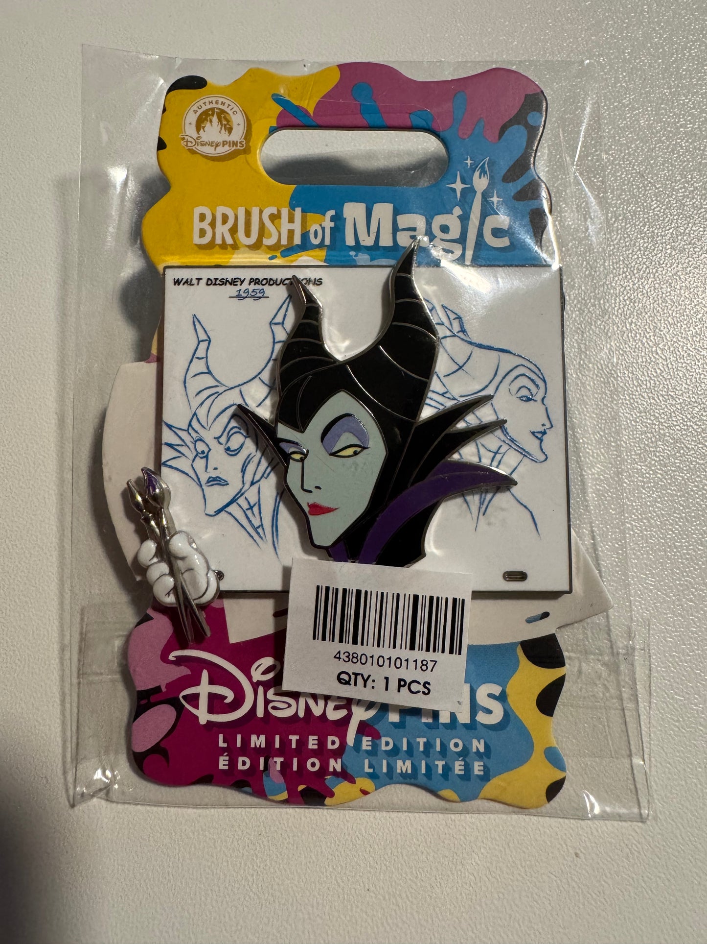 Brush of Magic Maleficent Disney Pin