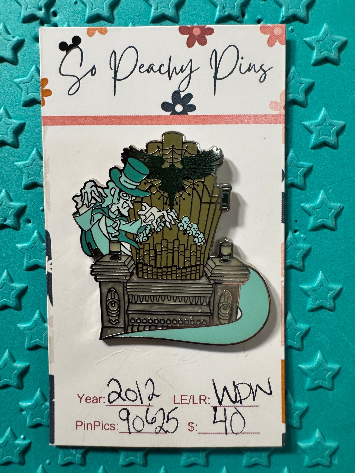 WDW Organ Ghost Organist Haunted Mansion Graveyard Grave Mystery Disney Pin 2012