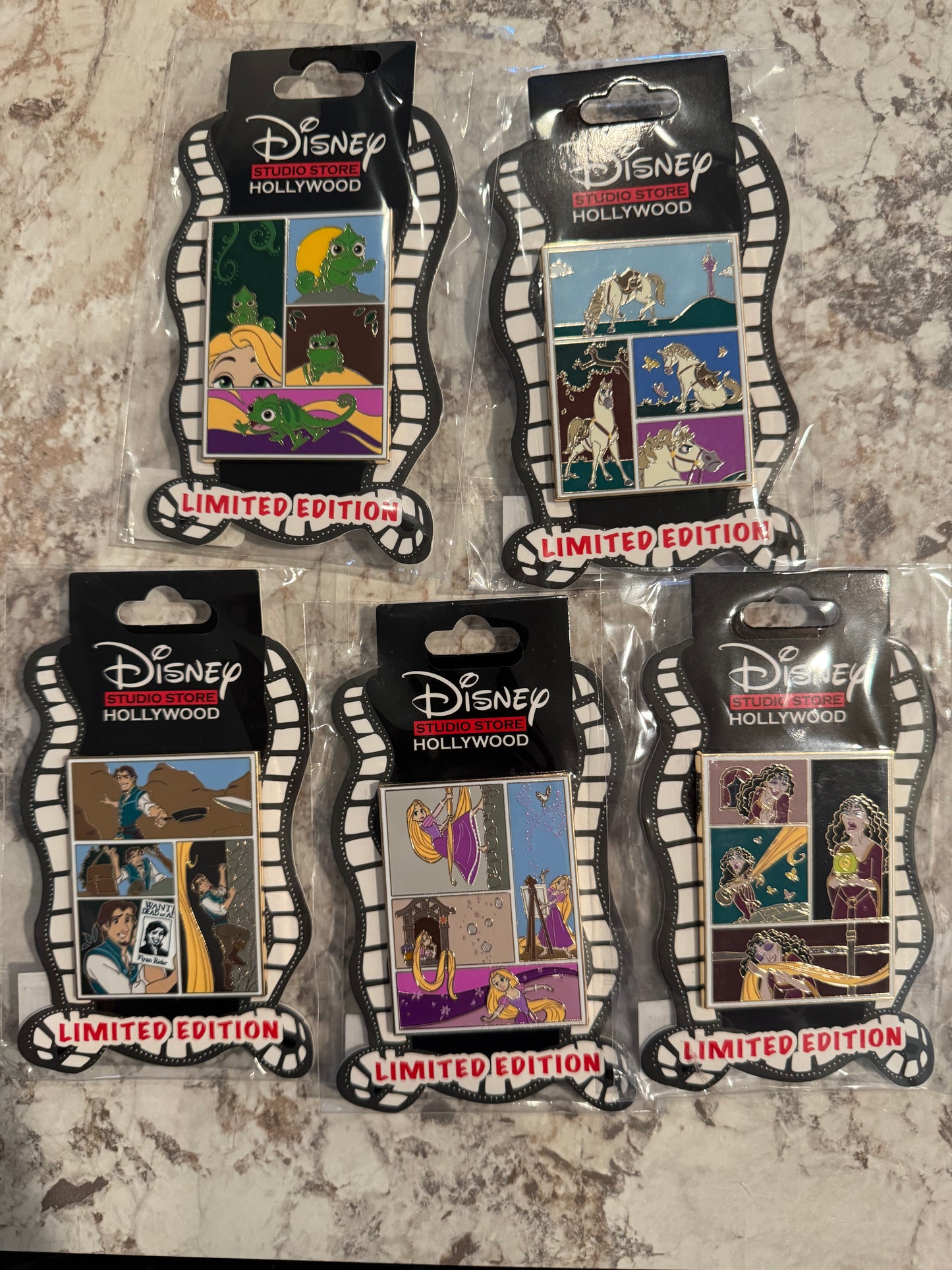 DSSH Tangled 15th Anniversary 5 Pins Set LE 400 Bundle Disney Pin