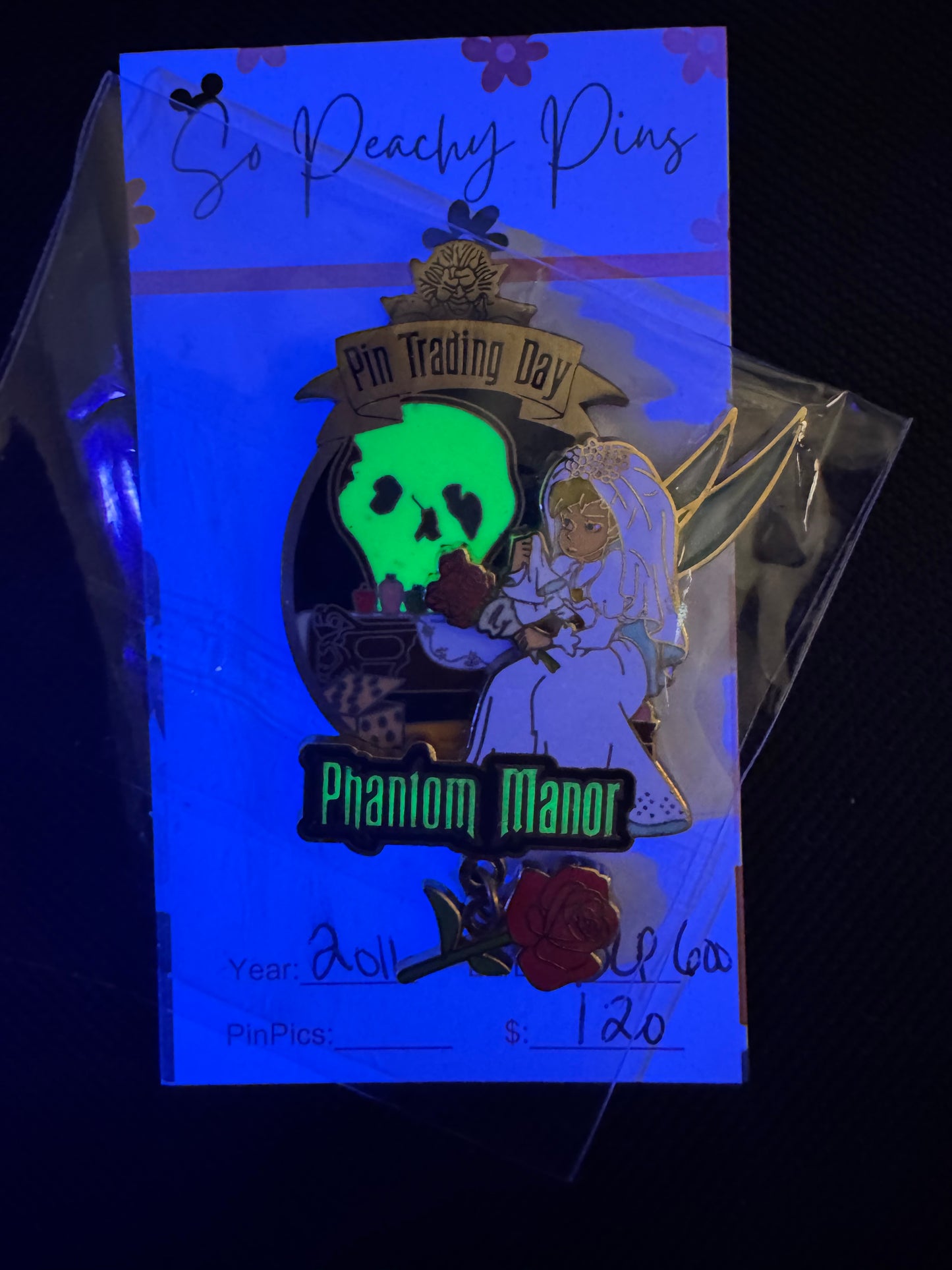 Tinker Bell Mirror Phantom Manor Pin Trading Day 2011 LE 600 Pin Disneyland Paris DLP