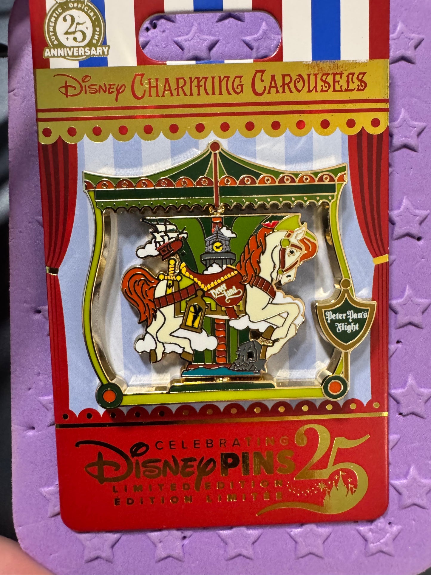 Charming Carousels Peter Pans Flight Disney Pin LE 2000