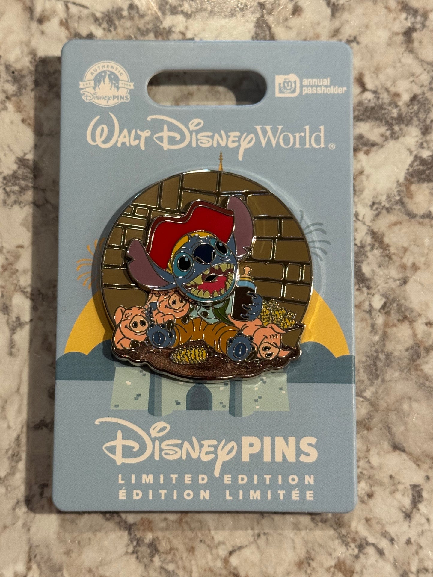 Disney Parks Stitch Pirates Of The Caribbean Annual Passholder Pin LE AP 2024