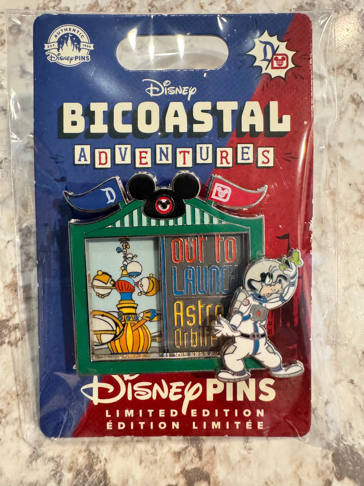 Disney Astro Orbiter Goofy Bicoastal Adventures 2024 Pin LE 4000