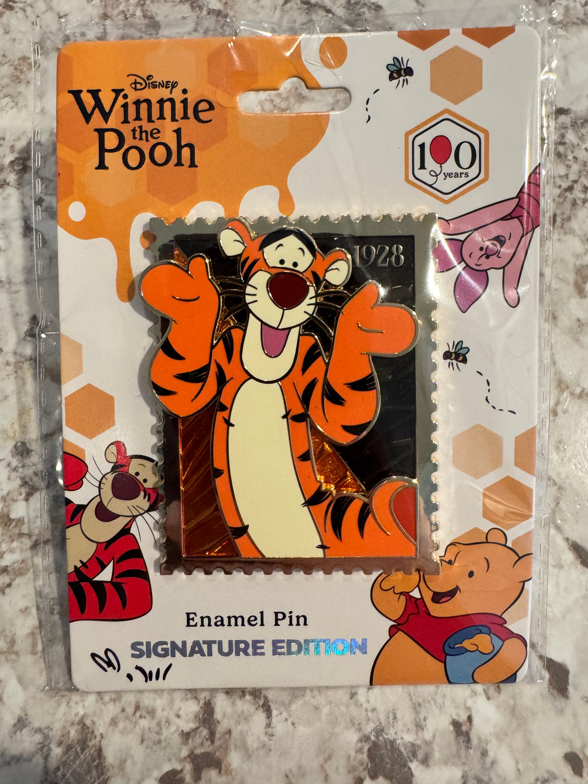 Disney Pink A La Mode Royal Stamp Winnie The Pooh Tigger Pin LE 400