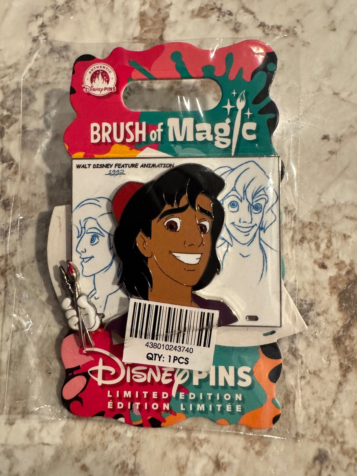 Aladdin Brush of Magic LE 3750 Disney Pin