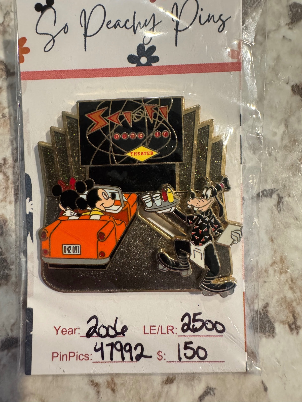 WDW Hidden Disney 2006 Collection Sci-Fi Dine In Theater 3D LE 2500 Pin goofy