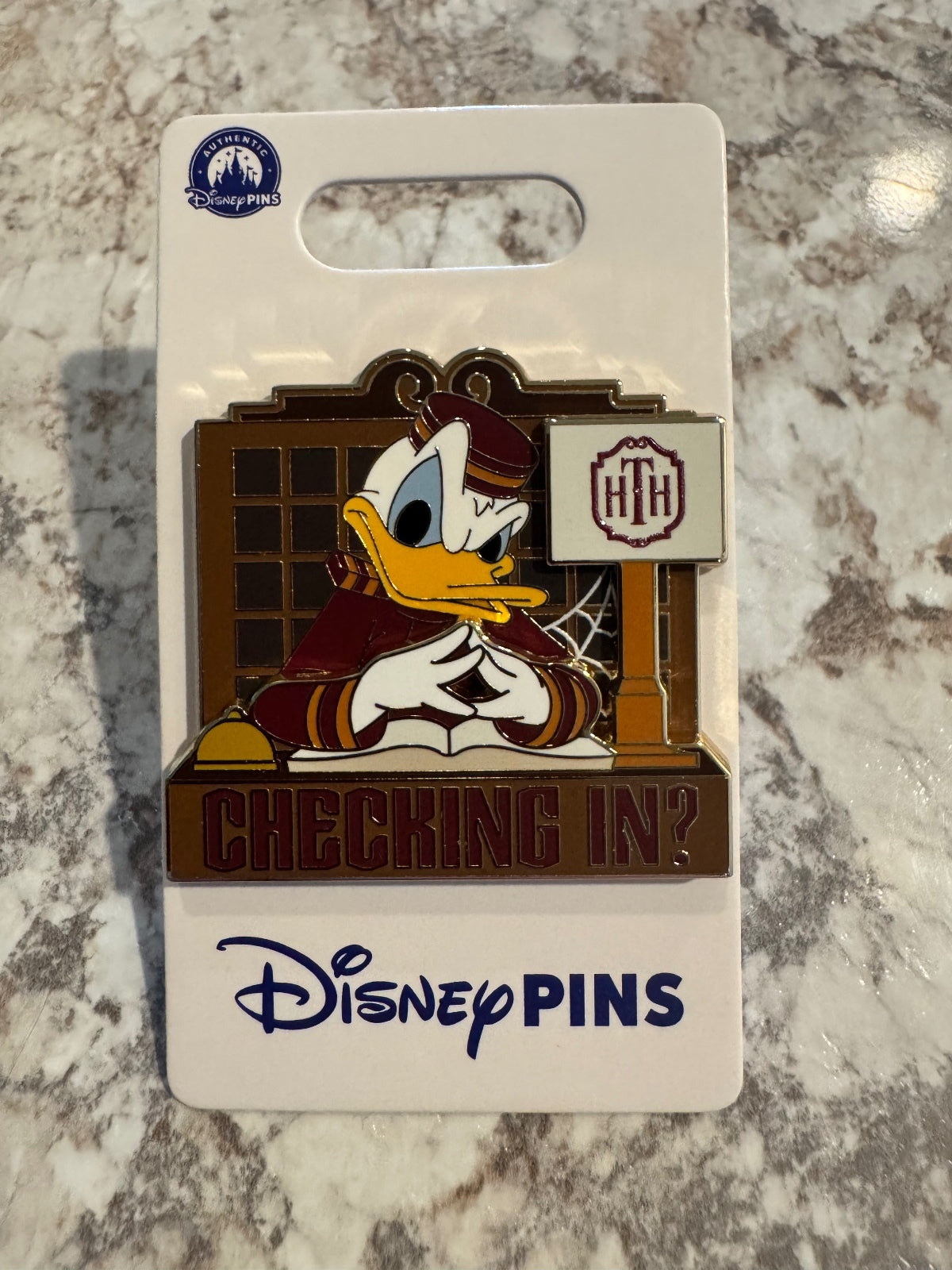 Disney Donald Duck Hollywood Tower Hotel Checking In Pin
