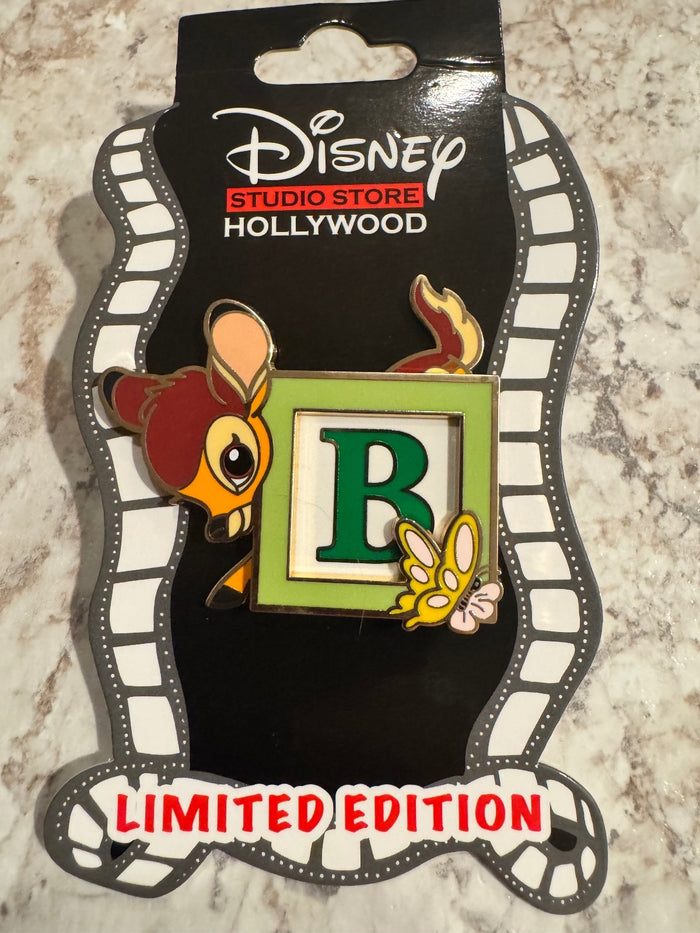 DSSH DSF Bambi Baby Block Letter B LE 400 Disney Pin