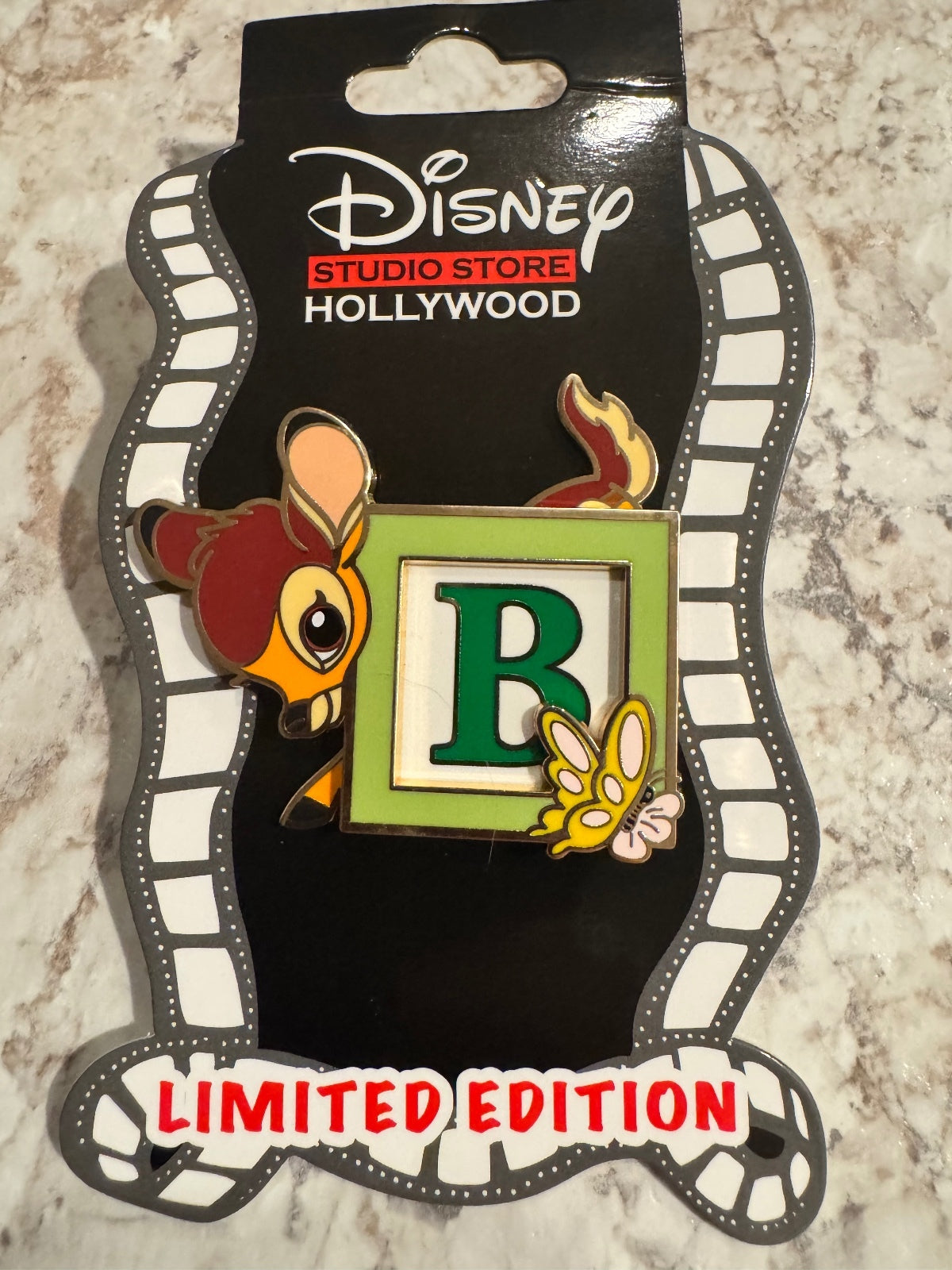 DSSH DSF Bambi Baby Block Letter B LE 400 Disney Pin