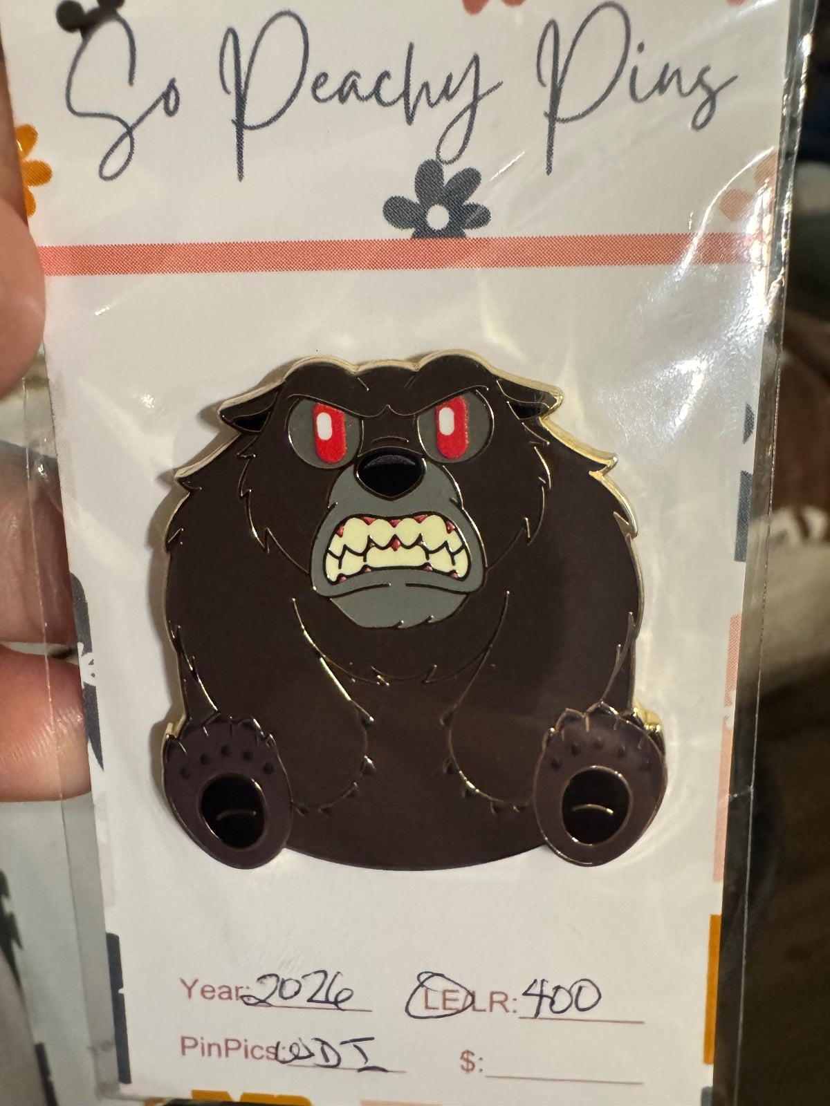 Disney Pin WDI MOG Bear Adorbs Pin 2026 Fox And The Hound Mystery Pin LE400