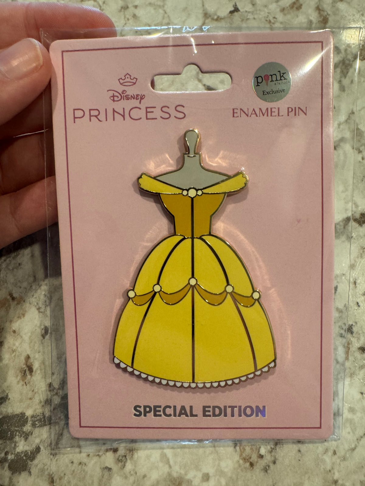 Belle Beauty and the Beast Pink A La Mode Princess Dress Disney Pin ...