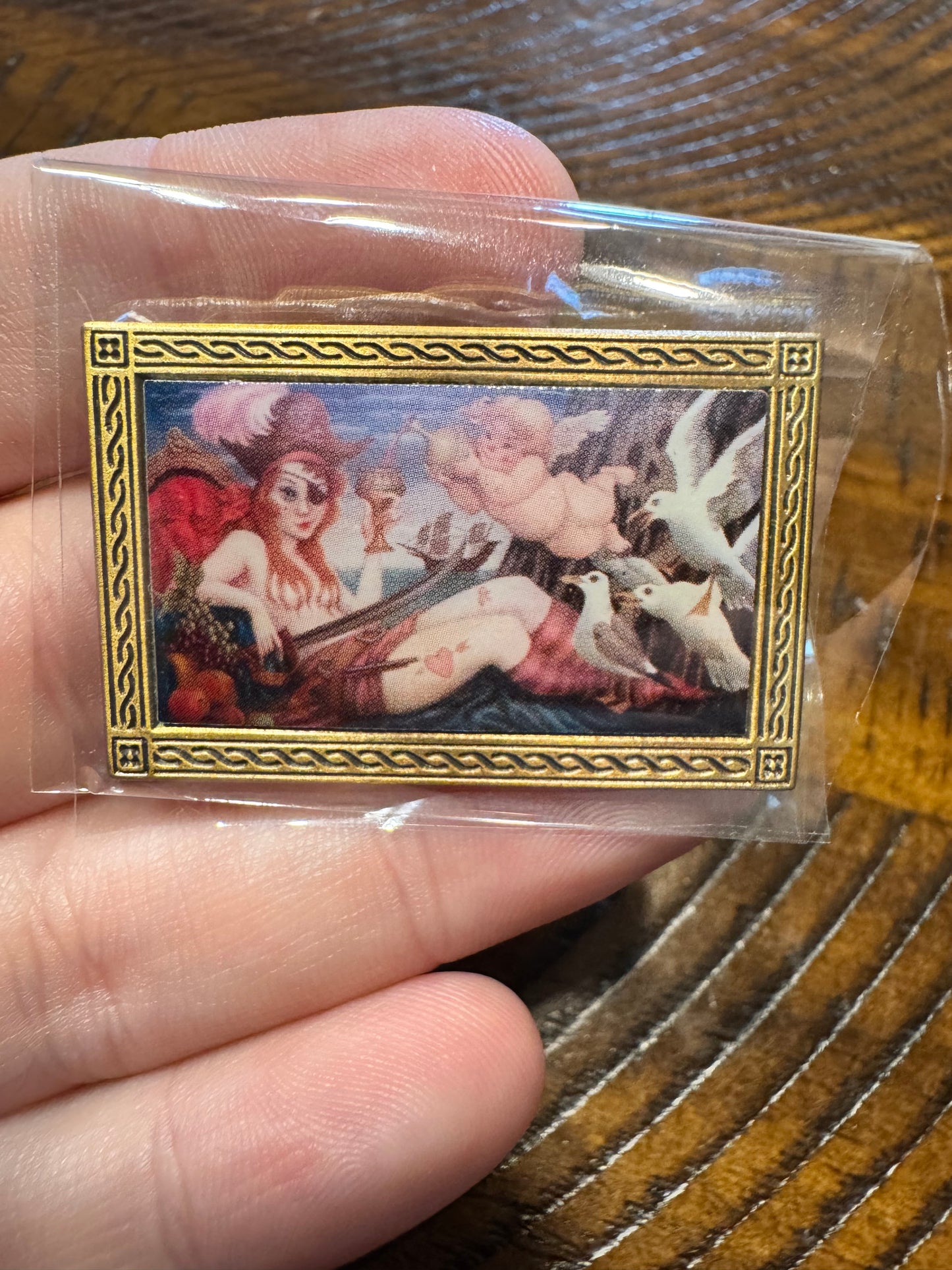 Walt Disney New Orleans Square 50th Anniversary Pirate Girl Oil Painting Pin