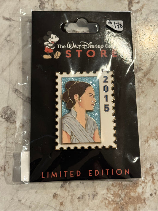 Starwars DEC Stamp Rey LE 250 Disney Pin