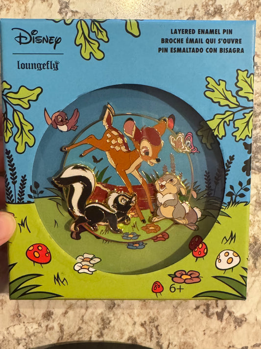 Loungefly Disney Bambi Trio Limited Edition Layered Enamel Pin
