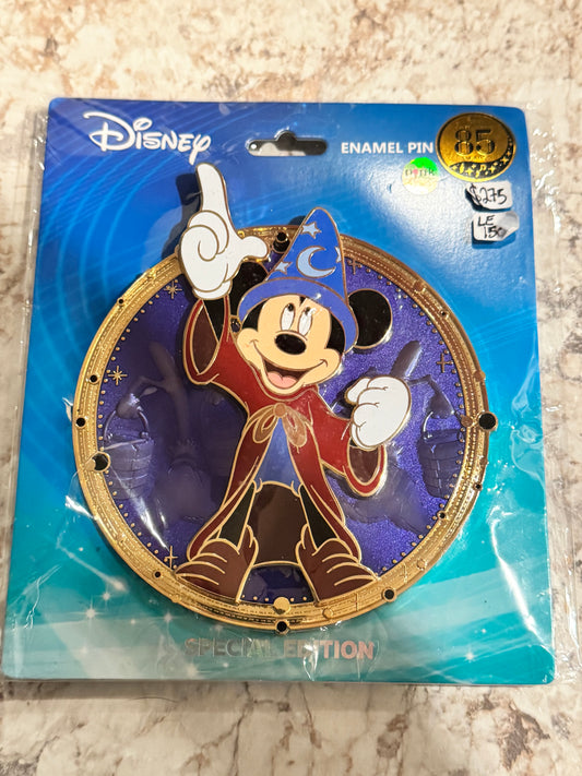 Super Jumbo Sorcerer Mickey PALM LE 150 5” Disney Pin
