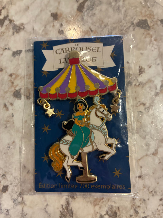 Disneyland Paris Jasmine Princess Carousel Pin DLP LE 700 Disney Pin