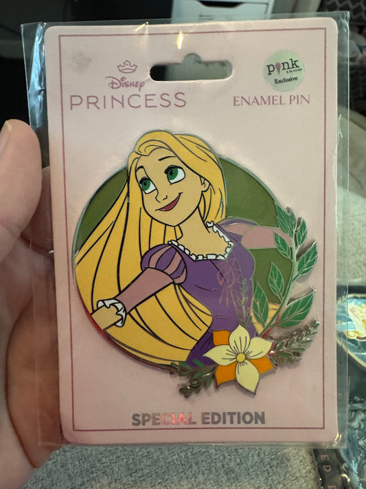Rapunzel Disney Princess Floral Series Pin LE 250 Jumbo Pink a la Mode PALM Disney Pin