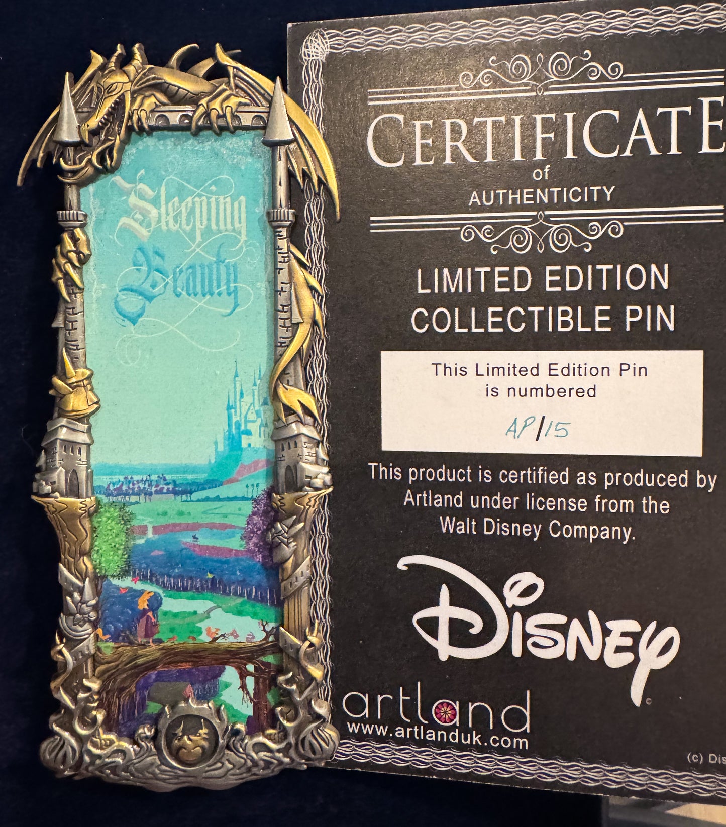 Sleeping Beauty Two-toned PP/15 Artland Disney Pin Boxed Pin