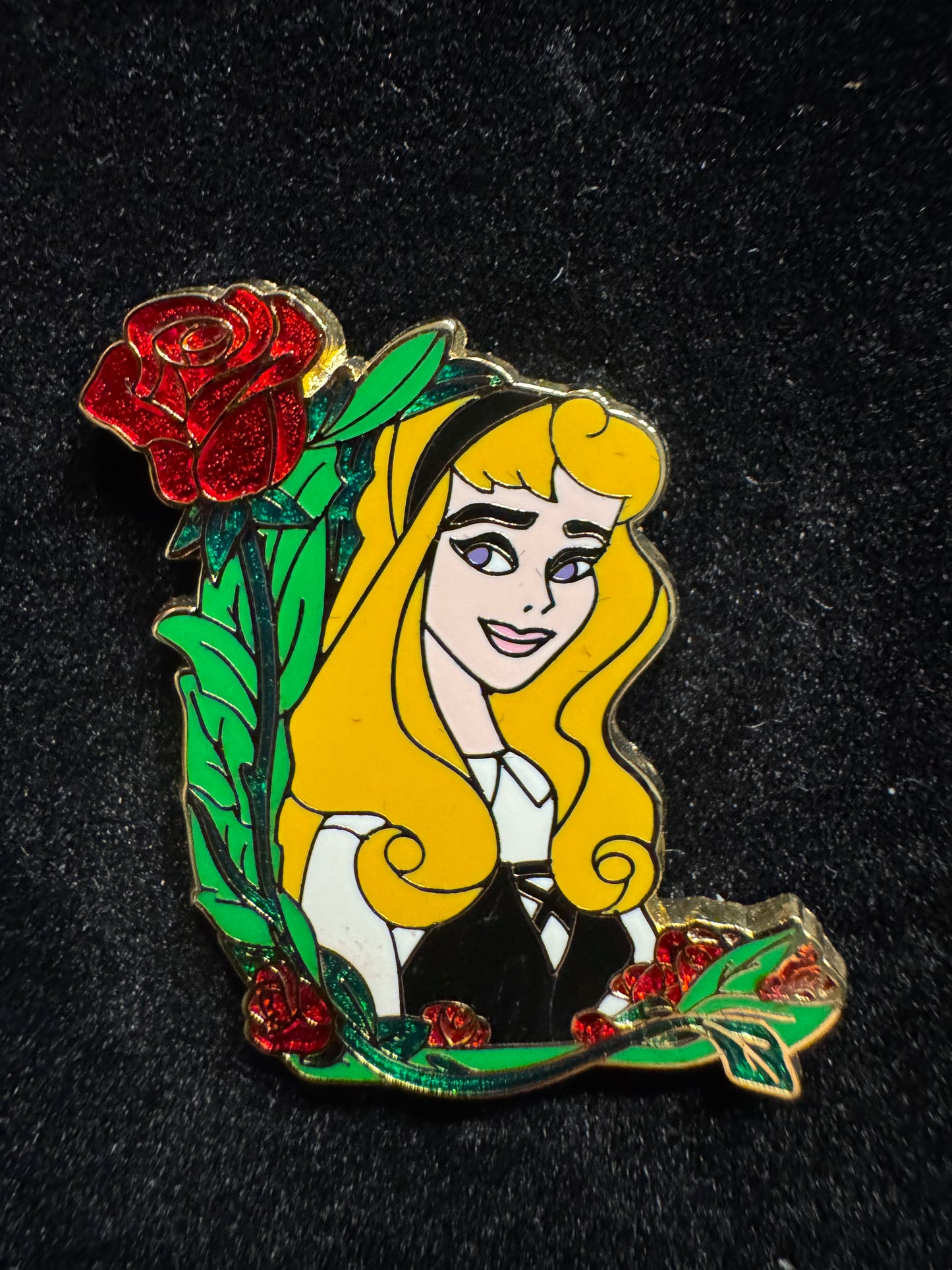 Disney Pin 60108 Aurora Flower Portrait Series LE 500 2008 Briar Rose Sleeping