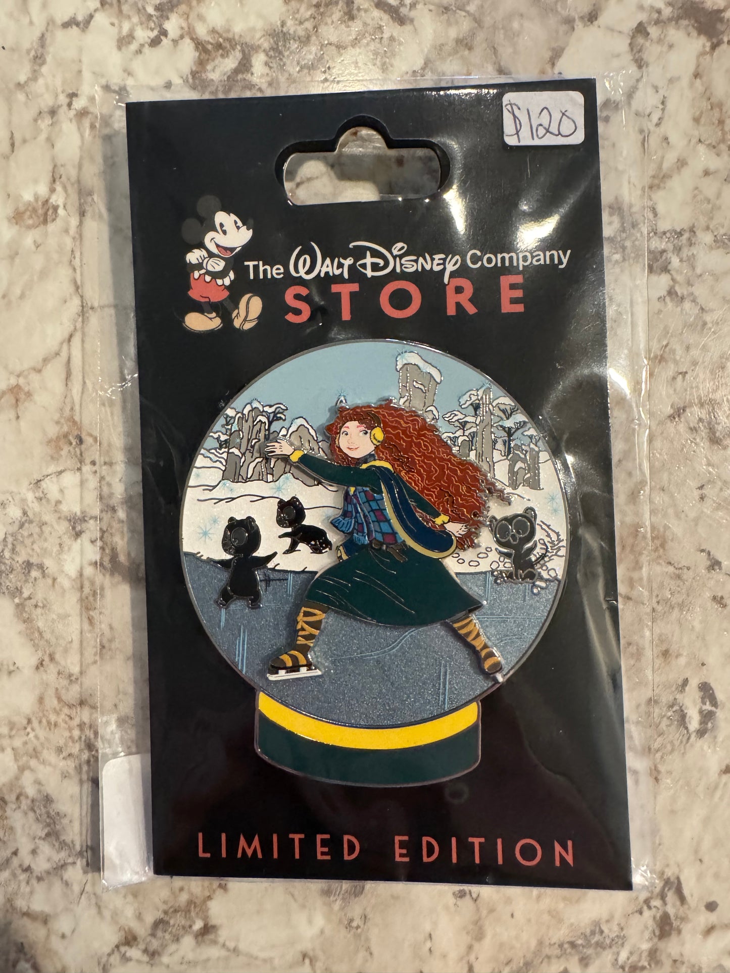 Brave Merida Ice Skating Winter Memories LE 400 Disney Pin