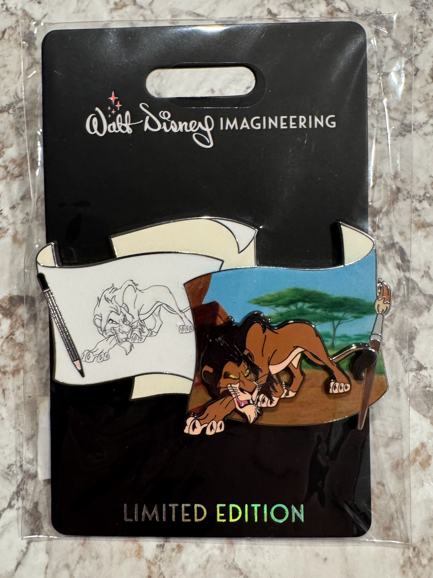 Scar Off The Page WDI Disney Pin