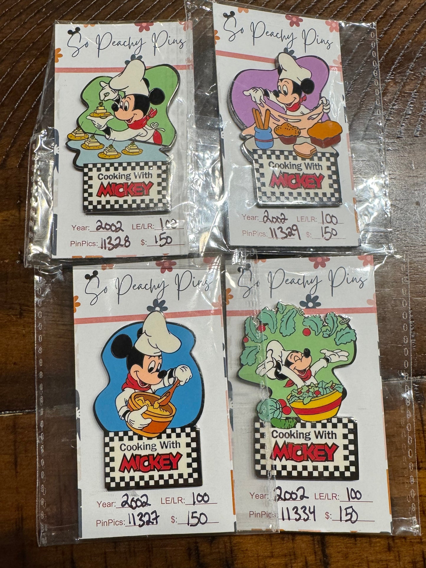 Cooking with Mickey Disney Auctions LE 100 Pins