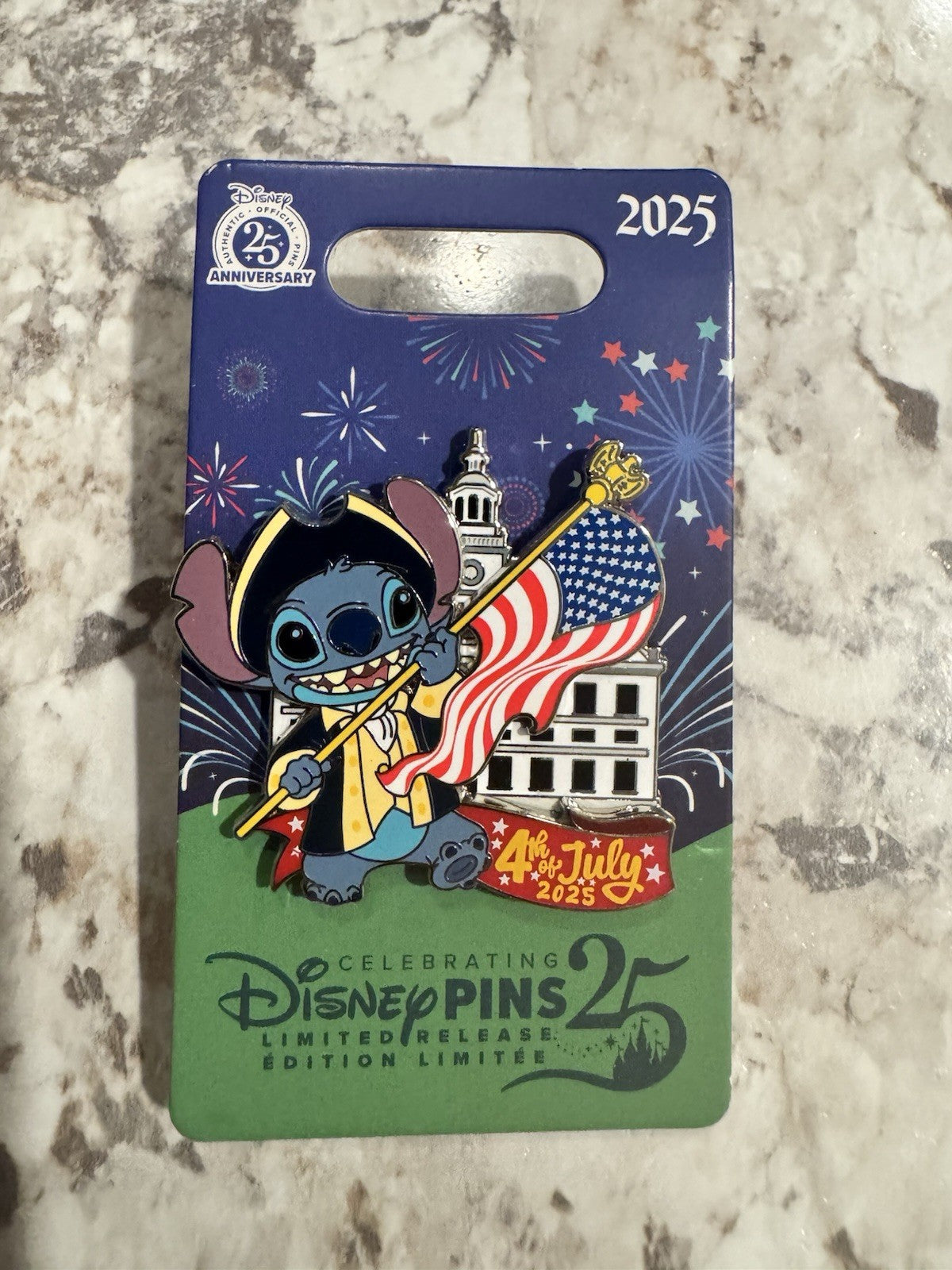 NEW - Disney Stitch 4th of July 2025 Pin Lilo & Stitch - LIMITED RELEASE