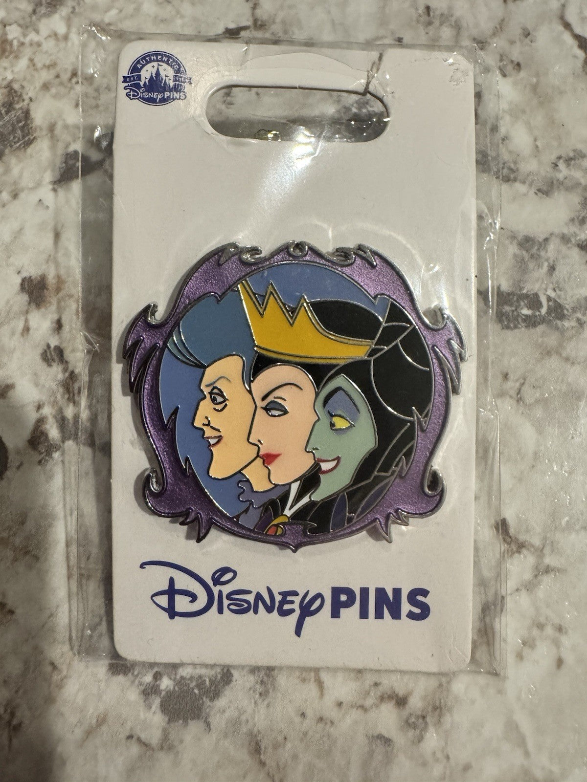 2025 Disney Parks Villain Frame Trio Evil Queen Maleficent Lady Tremaine OE Pin