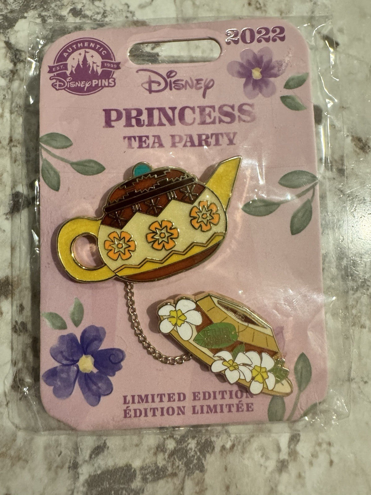 Disney Parks 2022 Moana Teapot & Teacup Princess Tea Party LE Pin