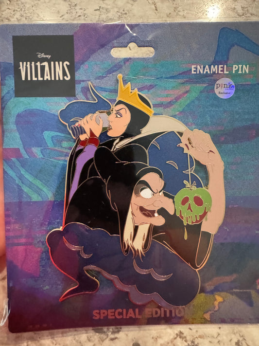 PALM Disney Transformations 5” Jumbo pin Evil Queen LE 200 Disney Pin