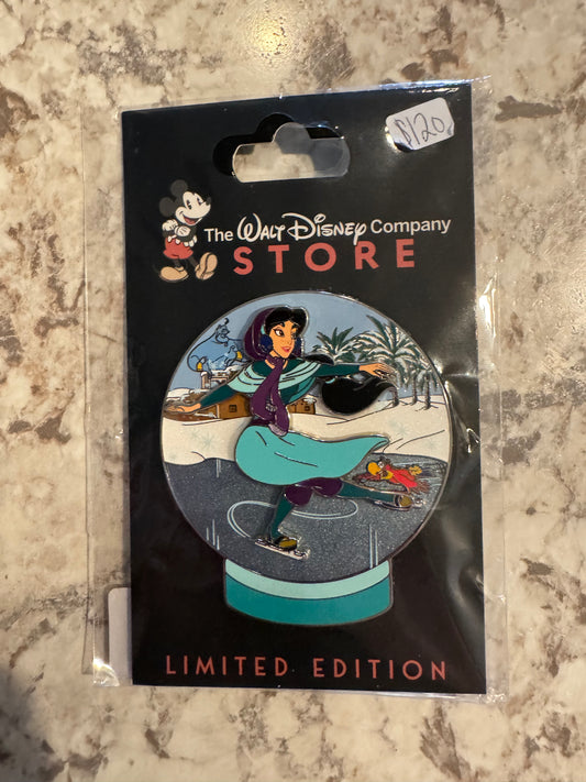 Aladdin Jasmine Ice Skating Winter Memories LE 400 Disney Pin