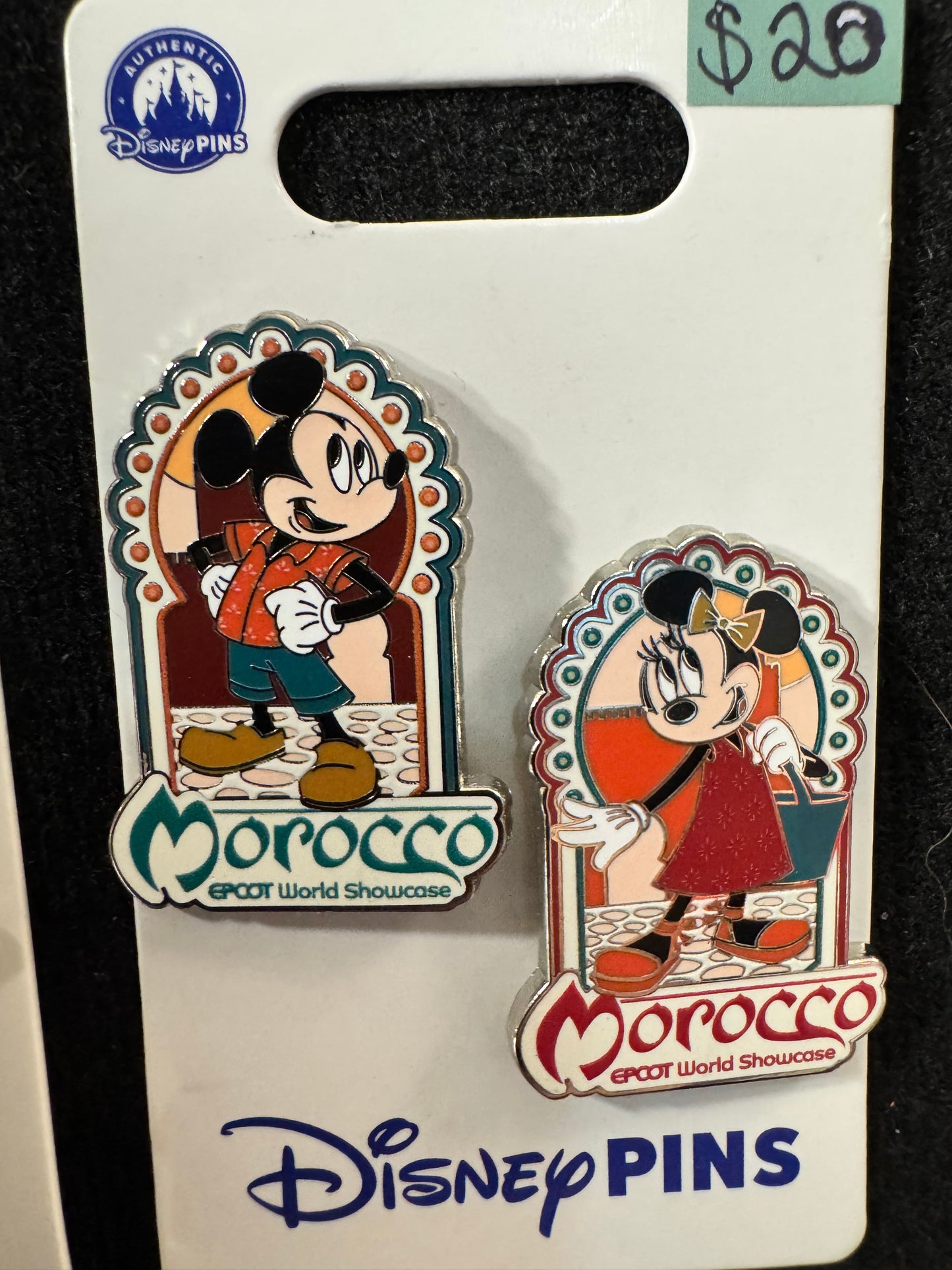 Morocco Mickey and Minnie Disney Park Pins