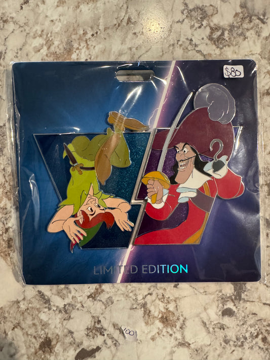 Heroes vs villains Peter Pan and Captain Hook D23 WDI LE 400 Disney Pin