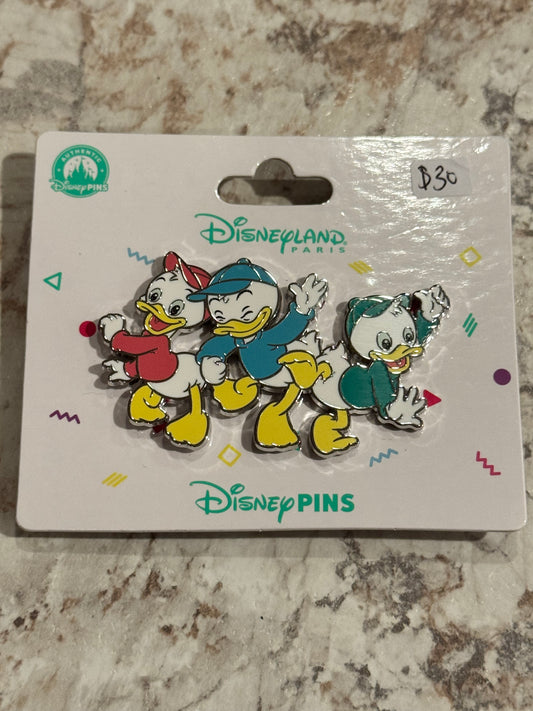 Disneyland Paris Huey Dewey and Louie Disney Pin