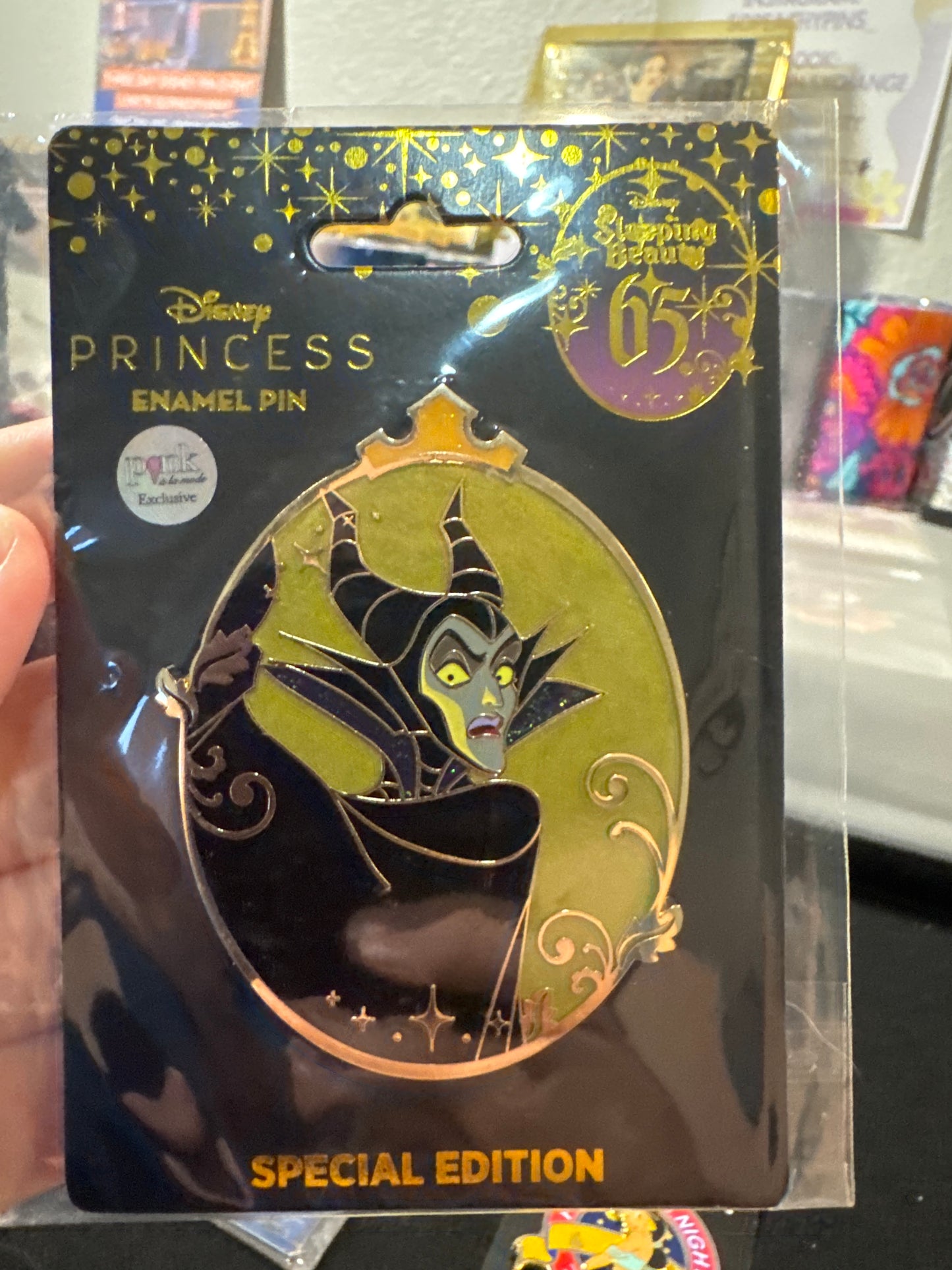 Maleficent Pink a La Mode Sleeping Beauty 65th Anniversary Pin LE 300 Disney Pin