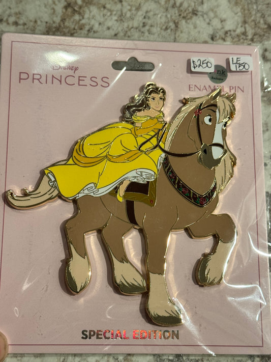 Pink A La Mode Belle with Philippe Jumbo Horse LE 150 PALM Disney Pin