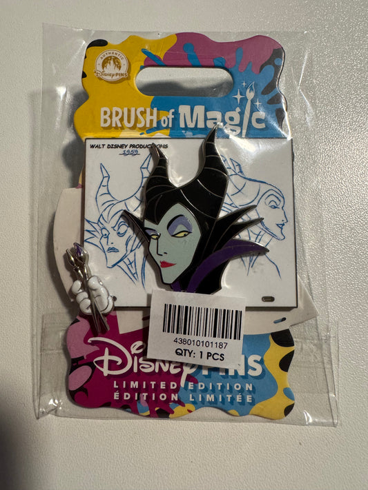 Brush of Magic Maleficent Disney Pin