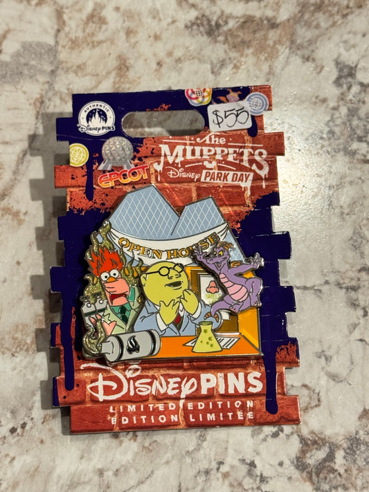 Dr. Bunsen Honeydew and Beaker with Figment LE WDW Disney Pin