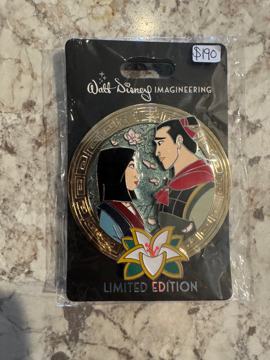WDI MOG Medallion Series Mulan 25th Anniversary Mulan and Li Shang LE 300 Disney Pin