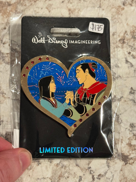 Mulan Valentine Gem WDI LE 400 Disney Pin