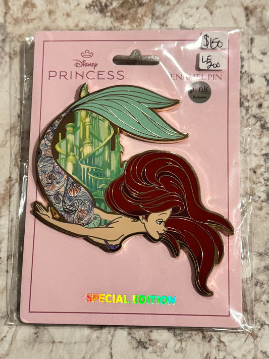 Little Mermaid Ariel Jumbo LE 200 Pink a La Mode PALM Disney Pin