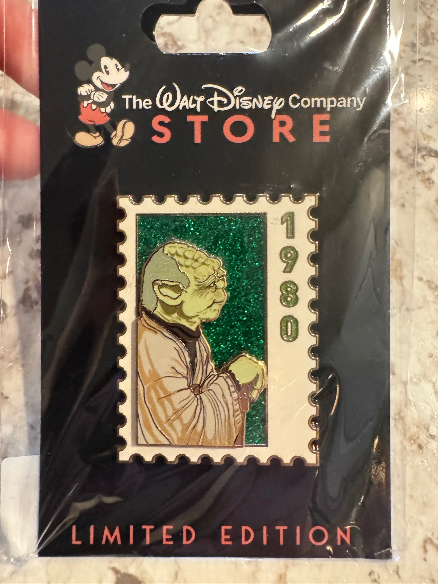 Disney DEC 2025 Commemorative Stamp Star Wars Yoda LE 250 Pin