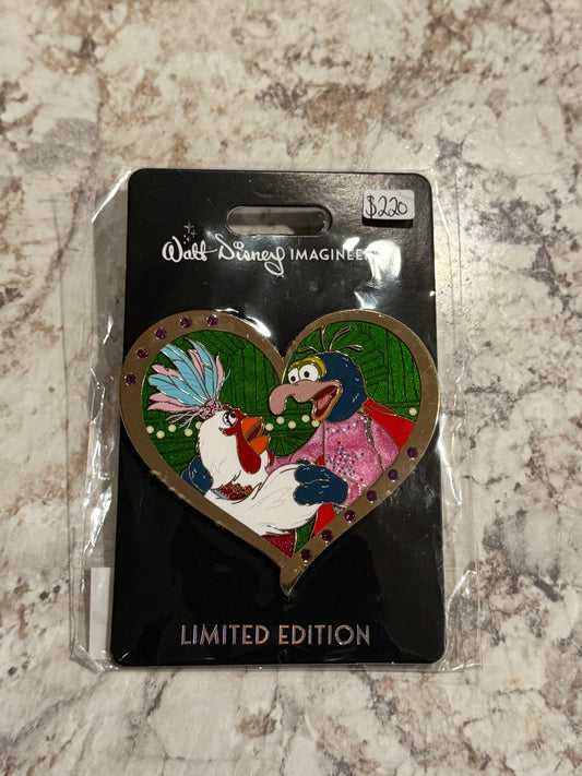 Disney WDI MOG Valentine's Gem Hearts Camilla and Gonzo Muppets Pin LE 300