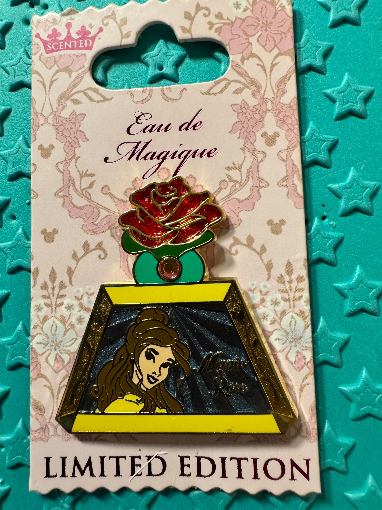 Belle Perfume Magic Rose Disney Park Pin LE 2000